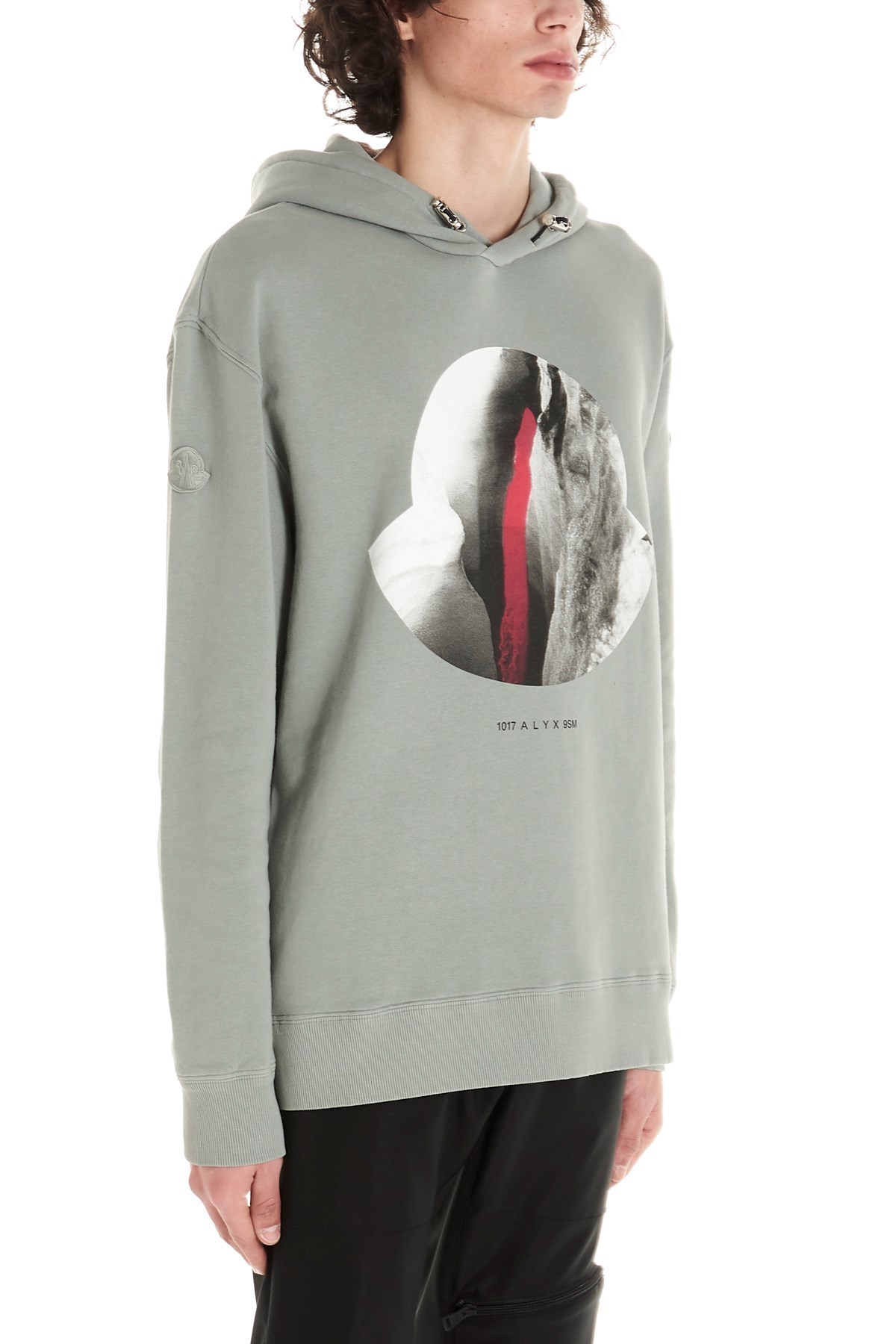 MONCLER パーカー・フーディ 【MONCLER x ALYX】LOGO PRINTED PULLOVER HOODIE パーカー 灰(4)