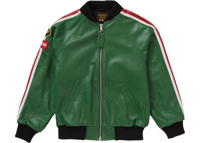 Supreme/Vanson Leathers Perforated Bomber Jacketバンソン www