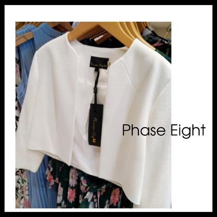 Phase Eight More Jackets Short Blended Fabrics Plain Party Style Elegant Style