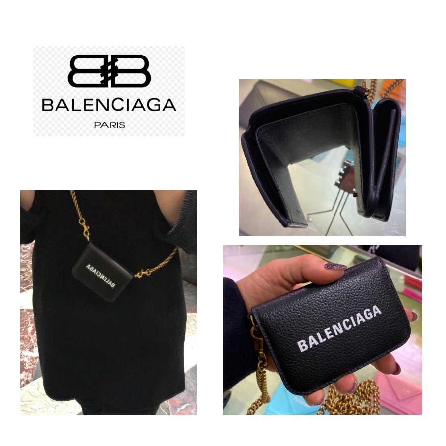 激安大特価! 関税込★BALENCIAGA★取し外し可能チェーン付Cash Mini Wallet カードケース・名刺入れ 激安大特価! 関税込★BALENCIAGA★取し外し可能チェーン付Cash Mini Wallet カードケース・名刺入れ
