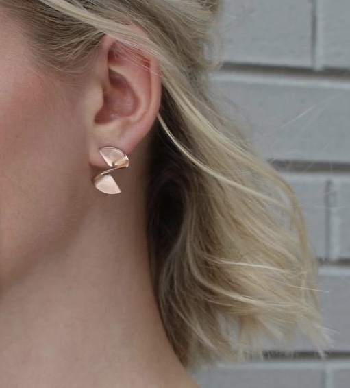 【BIKO】カナダ製☆ Solarwave Studs Mini ピアス☆限定ローズ