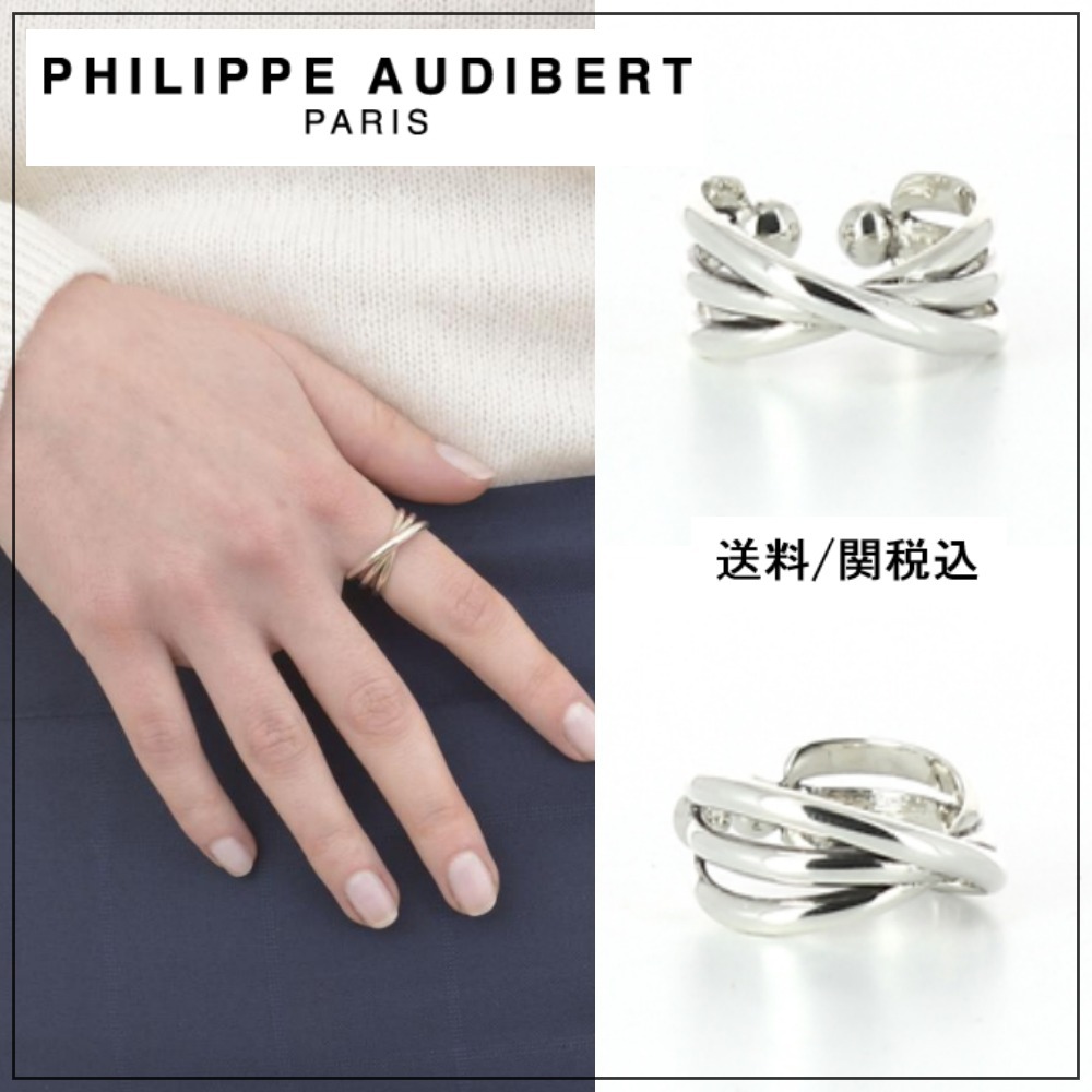 【Philippe Audibert】CRAIG 重ねづけ風 シルバー メタル リング