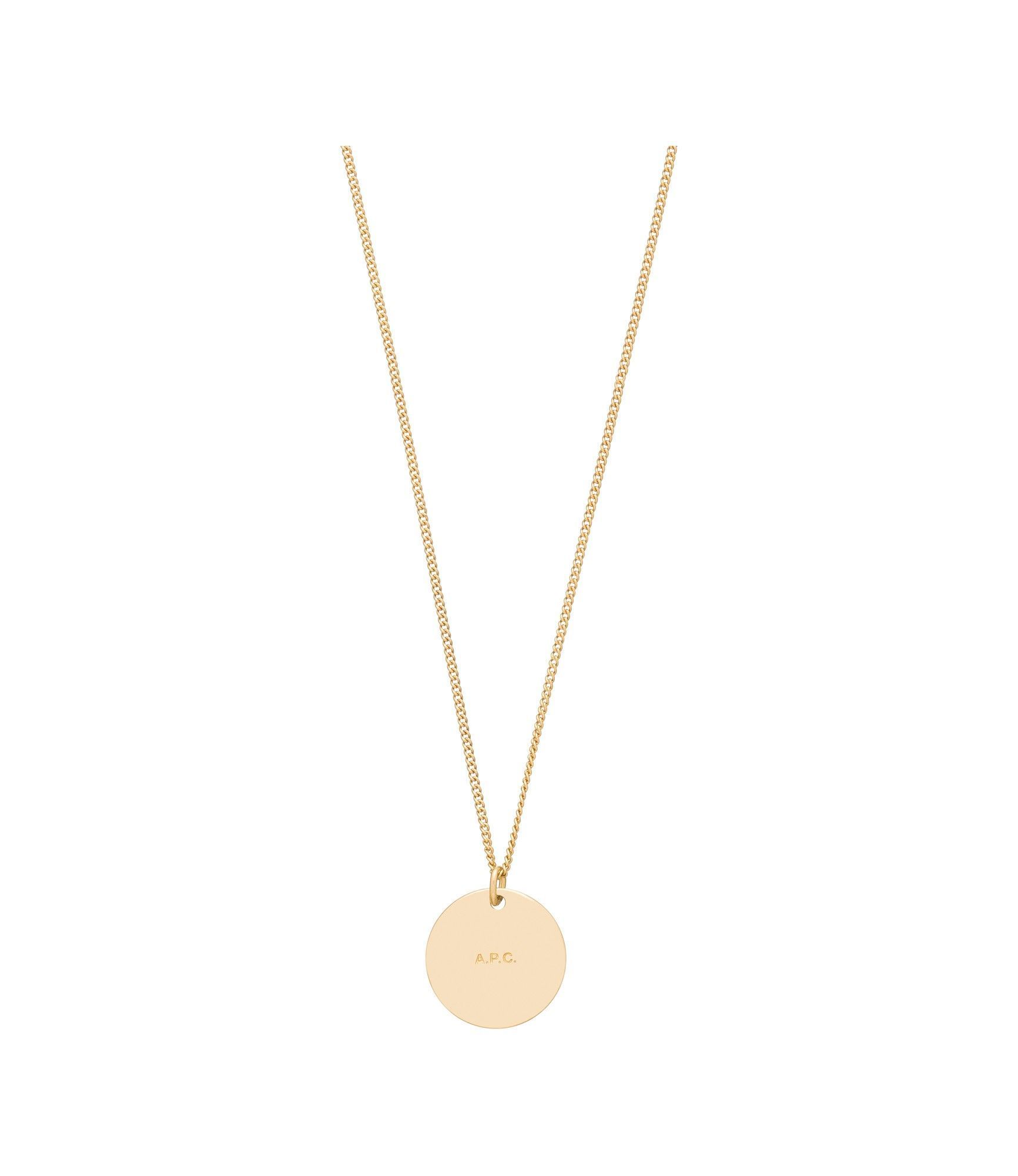 ☆フランス発 A.P.C.☆新作！Eloi ネックレス ロゴ 刻印 GOLD