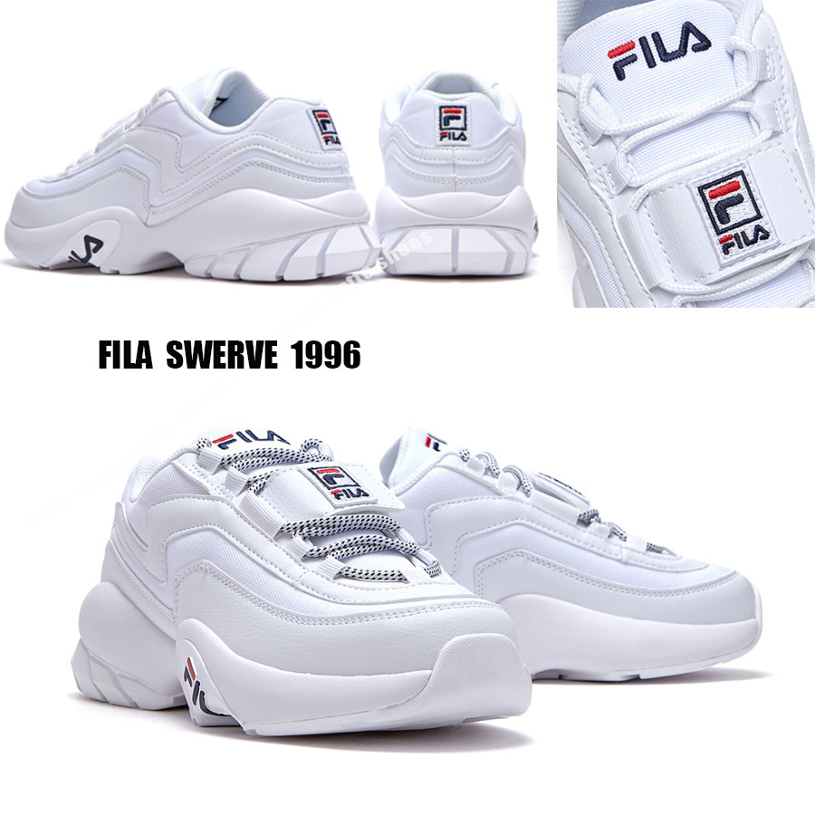 FILA★SWERVE 1996★ロゴ★厚底★兼用★ホワイト系