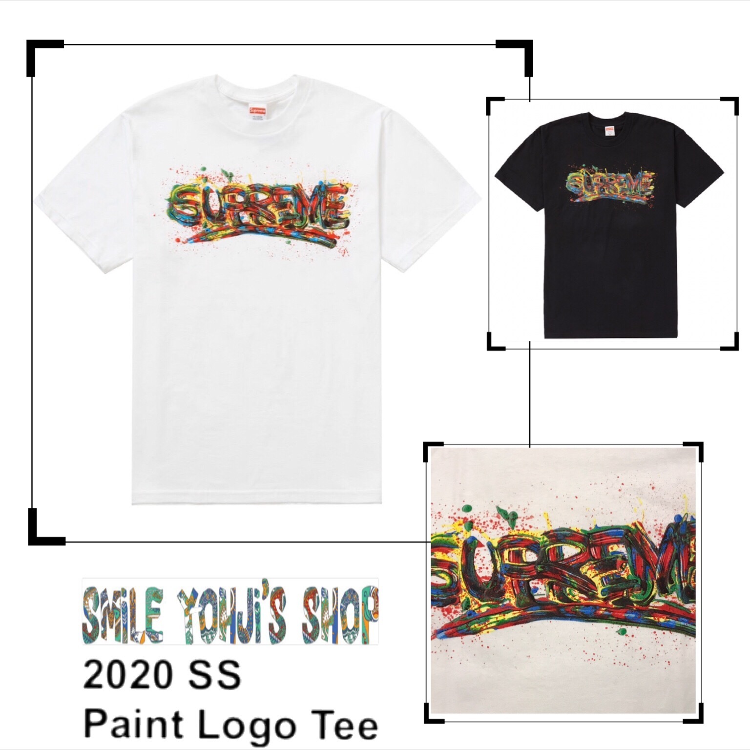 ★SS20 WEEK1★Supreme Paint Logo Tee