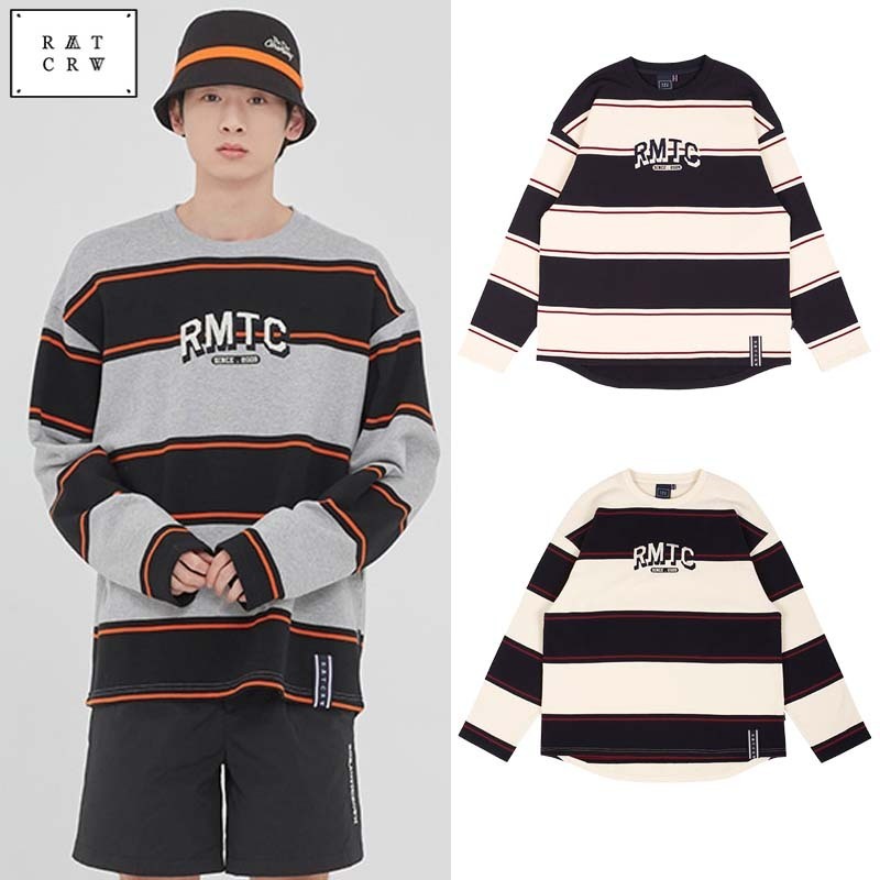 ROMANTIC CROWN★ユニセックス RMTC STRIPED LONG SLEEVE 3色