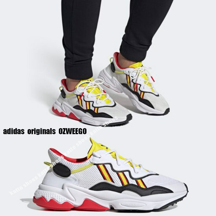 adidas★OZWEEGO★兼用★ホワイト×イエロー×レッド系