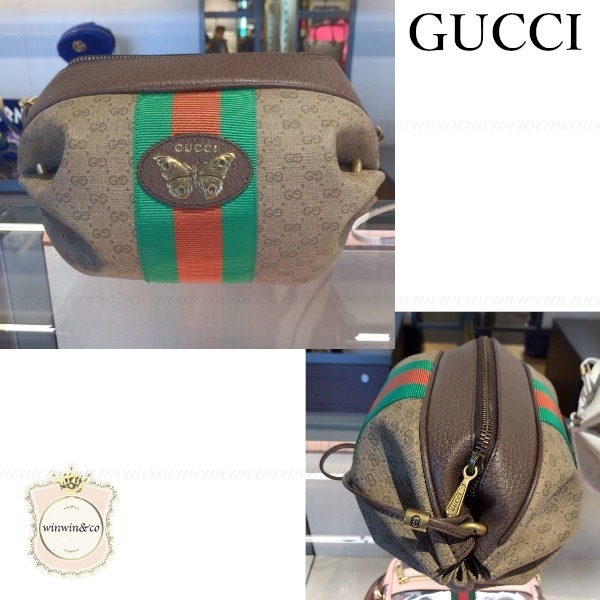 すぐ届く■GUCCI■ウェブ&バタフライ ミニ GGバッグ ショルダーバッグ・ポシェット すぐ届く■GUCCI■ウェブ&バタフライ ミニ GGバッグ ショルダーバッグ・ポシェット