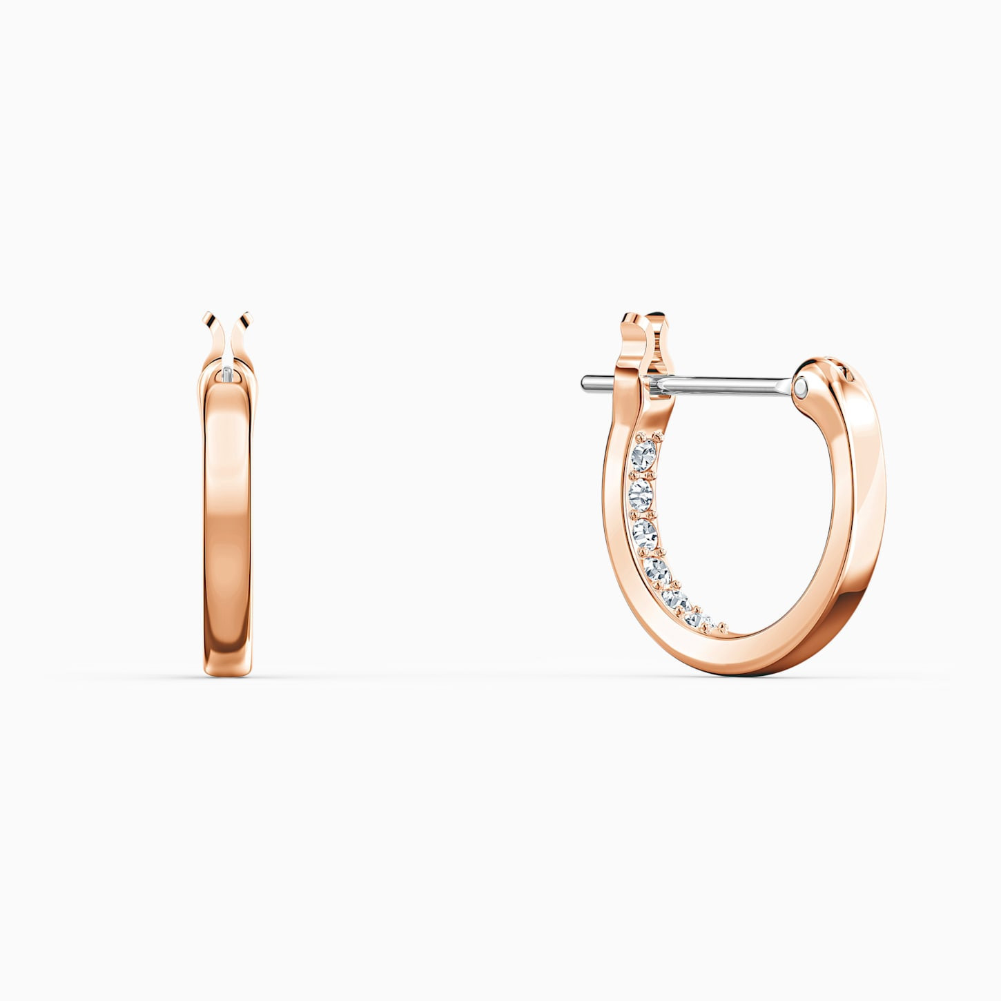 SWAROVSKI Infinity ピアス ローズゴールド/シルバー (SWAROVSKI