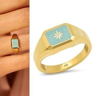 【Tai Jewelry】スクエアシグネットリング