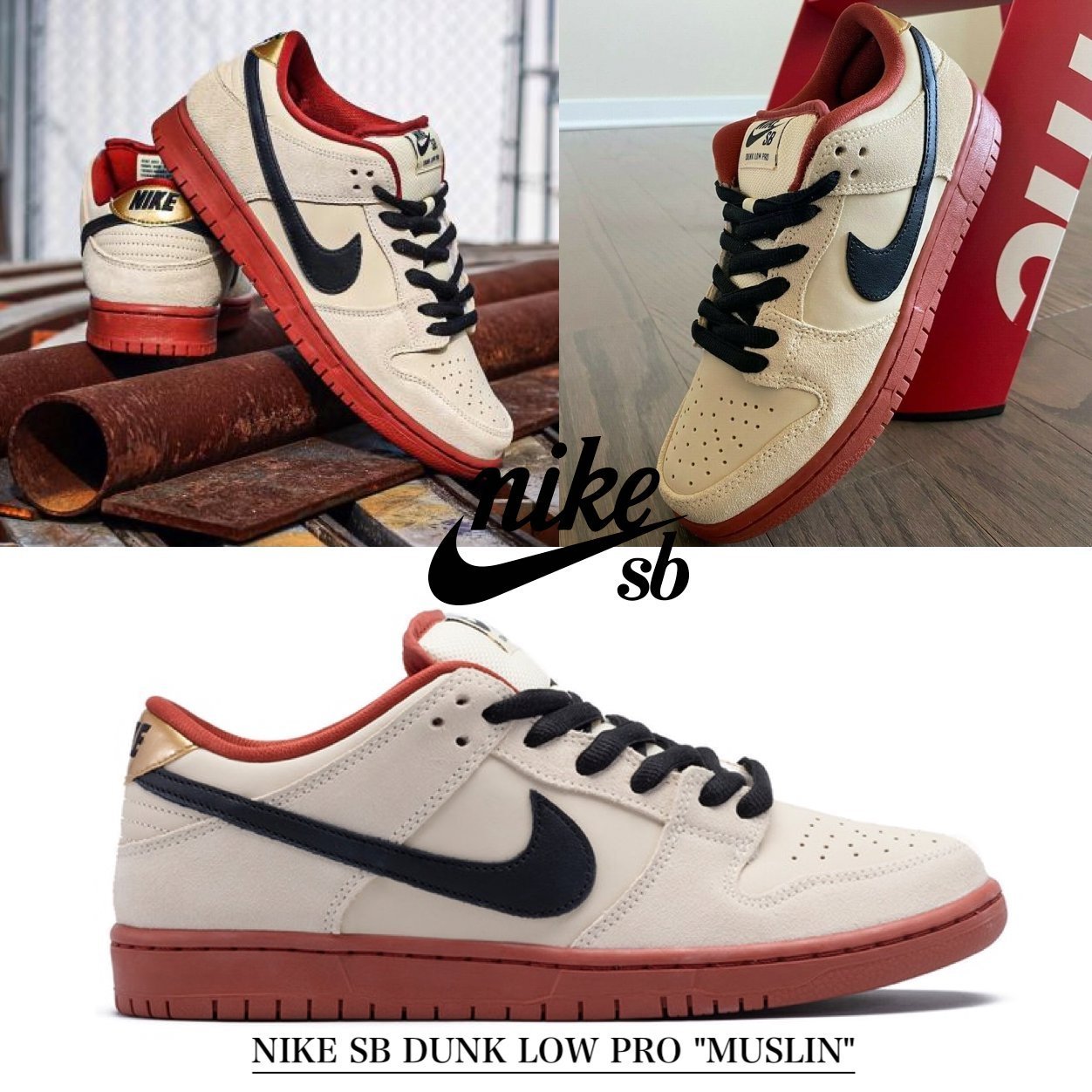 Nike SB dunk low pro muslin 27cm