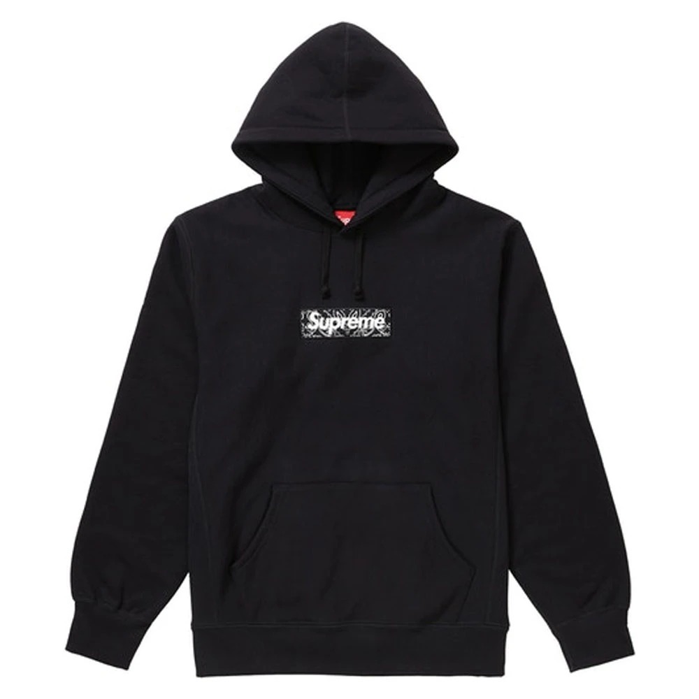 Supreme Bandana Box Logo Hooded Black シュプリーム バンダナ