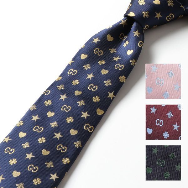 GUCCI ネクタイ 545834 4E017 シルク ジャガード GGロゴ