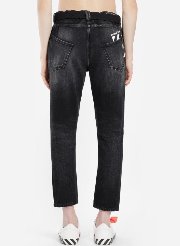 Off-White デニム・ジーパン 【Off-White】新作 バックプリントデニム 関税込み★安全発送(4)
