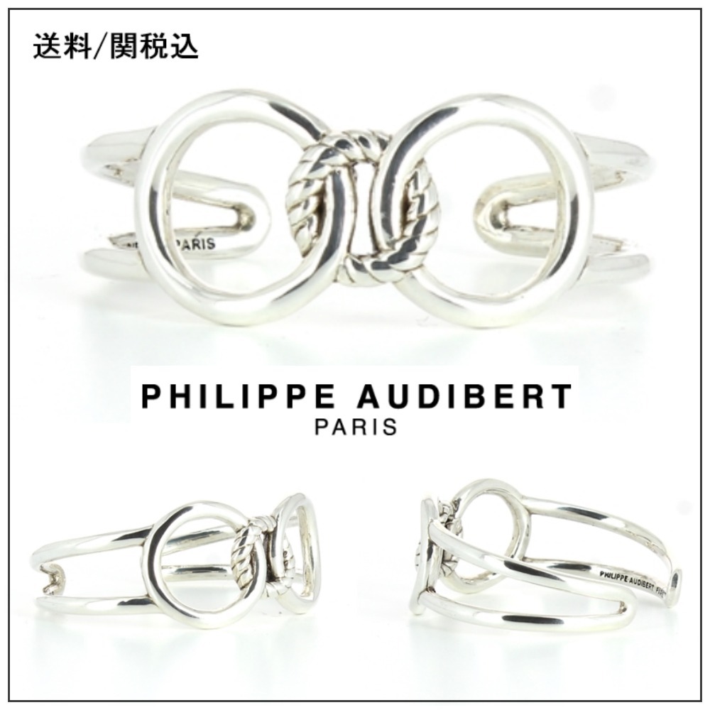 【Philippe Audibert】CORA サークル シルバー メタル バングル