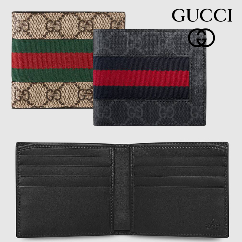贅沢 関税負担なし☆GUCCI グッチ GGスプリーム ウェブ ウォレット 折りたたみ財布 贅沢 関税負担なし☆GUCCI グッチ GGスプリーム ウェブ ウォレット 折りたたみ財布