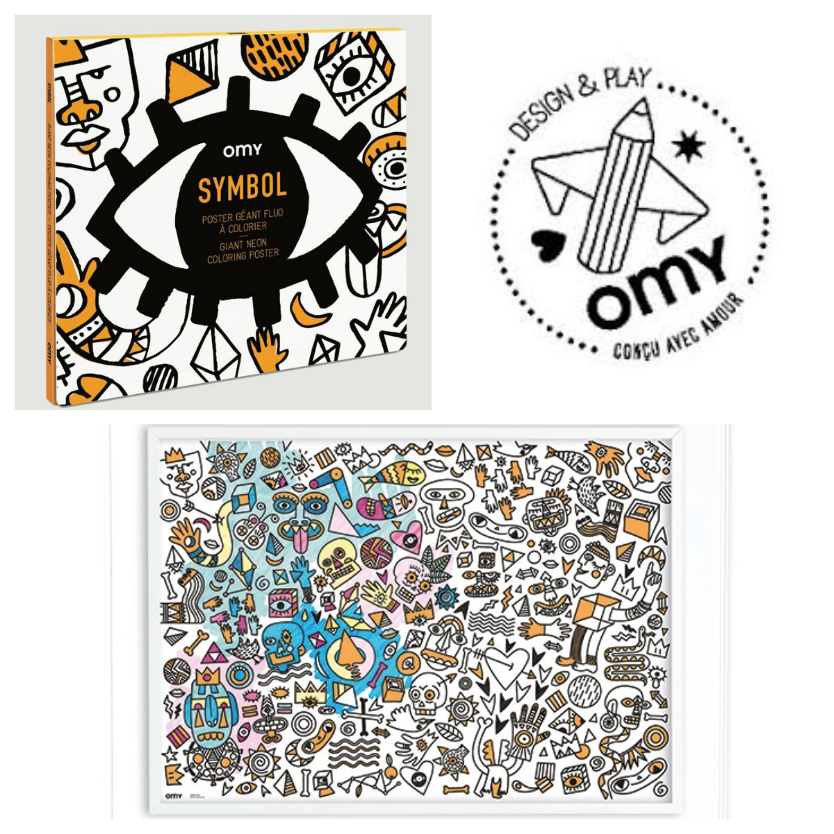 巨大ぬりえポスター Symbol 100x70cm ☆ OMY