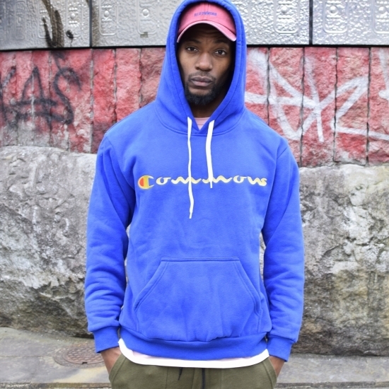 ILLCOMMONS HOODIE イルコモンズ フロントロゴ パーカー ブルー