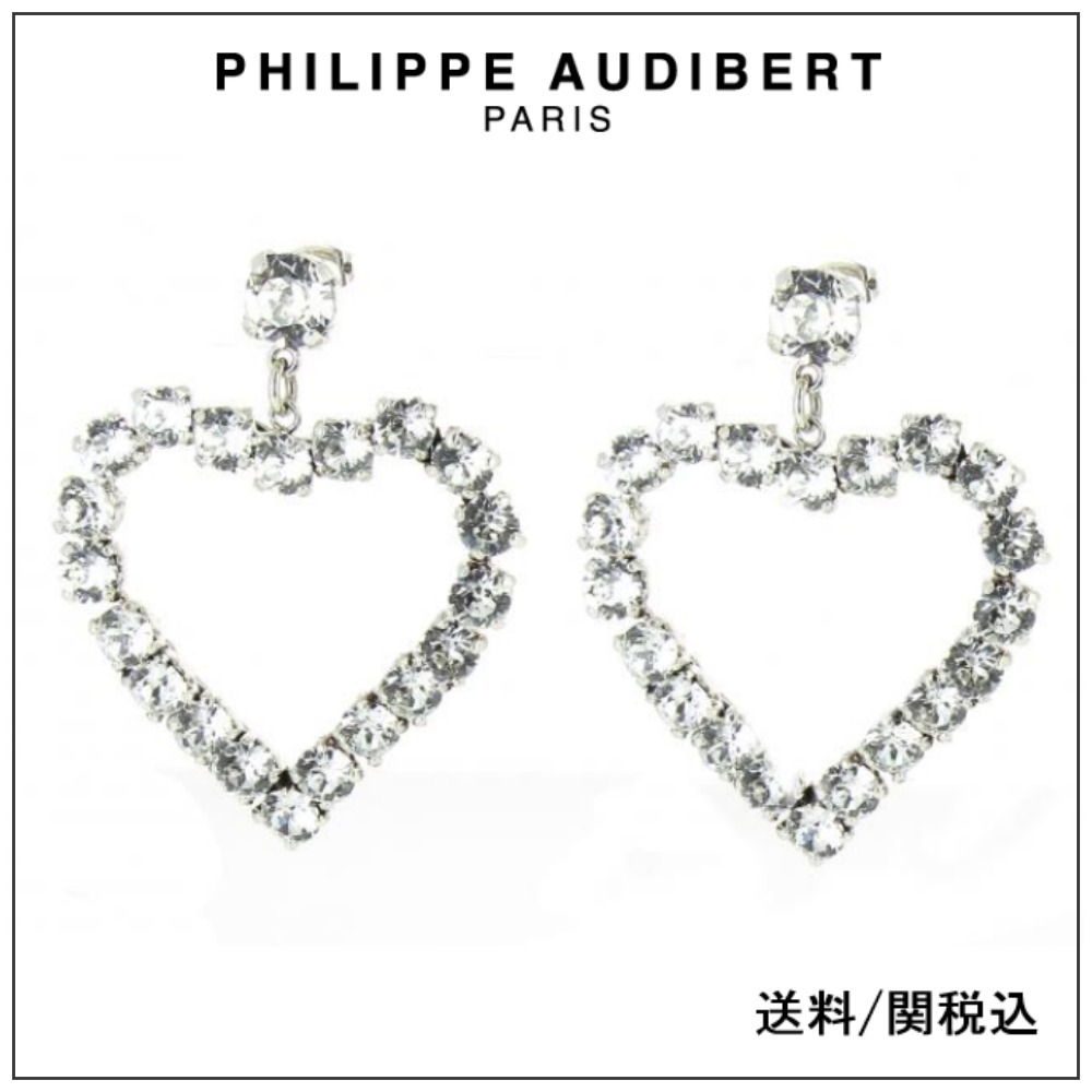 【Philippe Audibert】COEUR シルバー×スワロ ハート ピアス ♪