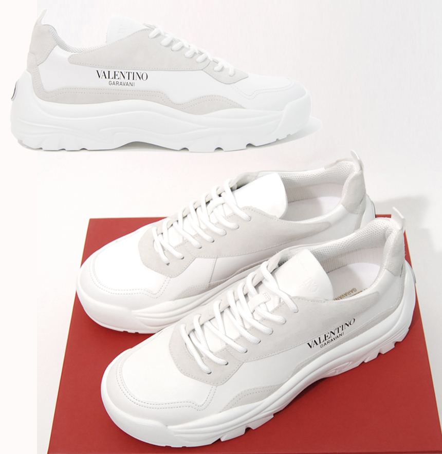 関税負担なし VALENTINO GUMBOY CALFSKIN TRAINER スニーカー 【爆売り
