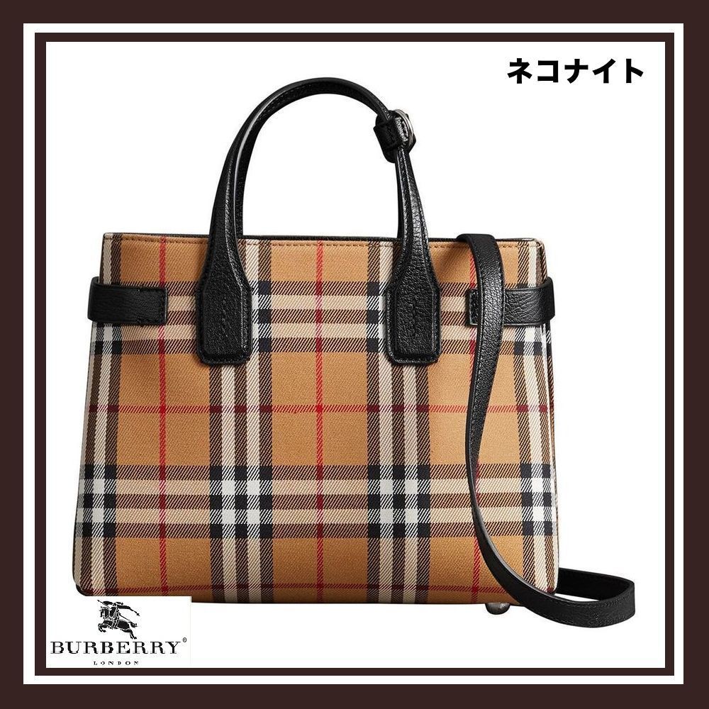 【直営店買付】★Burberry★チェック ハンドバッグ トートバッグ 【直営店買付】★Burberry★チェック ハンドバッグ トートバッグ