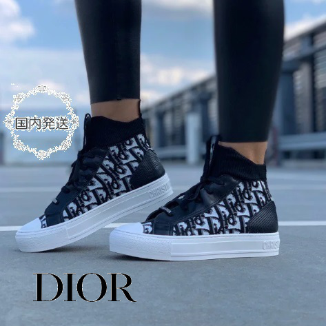 国内発送*DIOR*WALK'N'DIOR オブリーク ハイカットスニーカー www