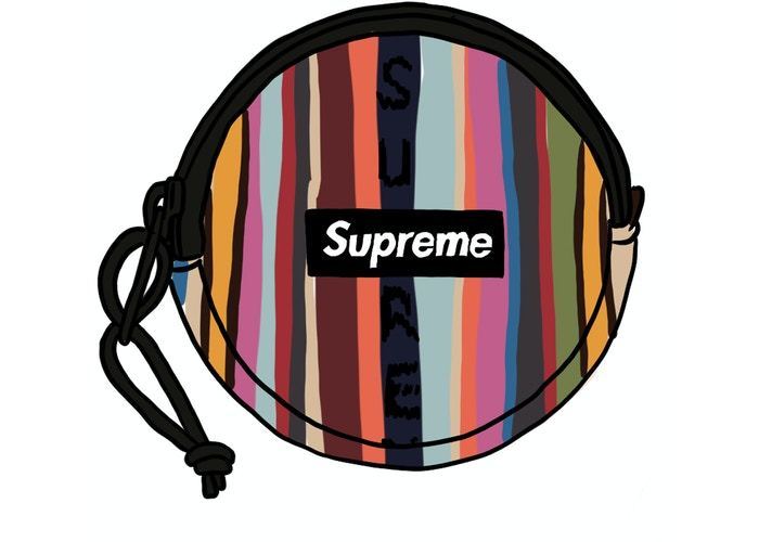 Supreme Woven Stripe Coin Pouch (SS20) - $12