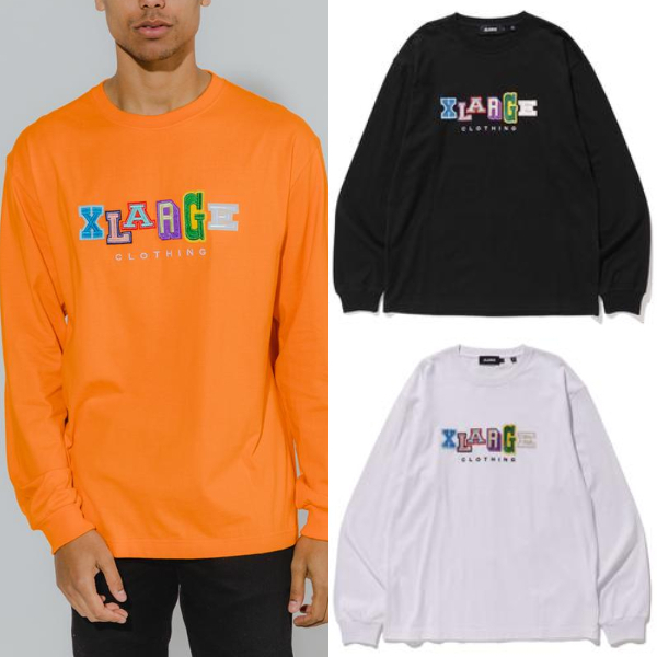 XLARGE] MULTI COLLEGE LOGO 長袖Tシャツ