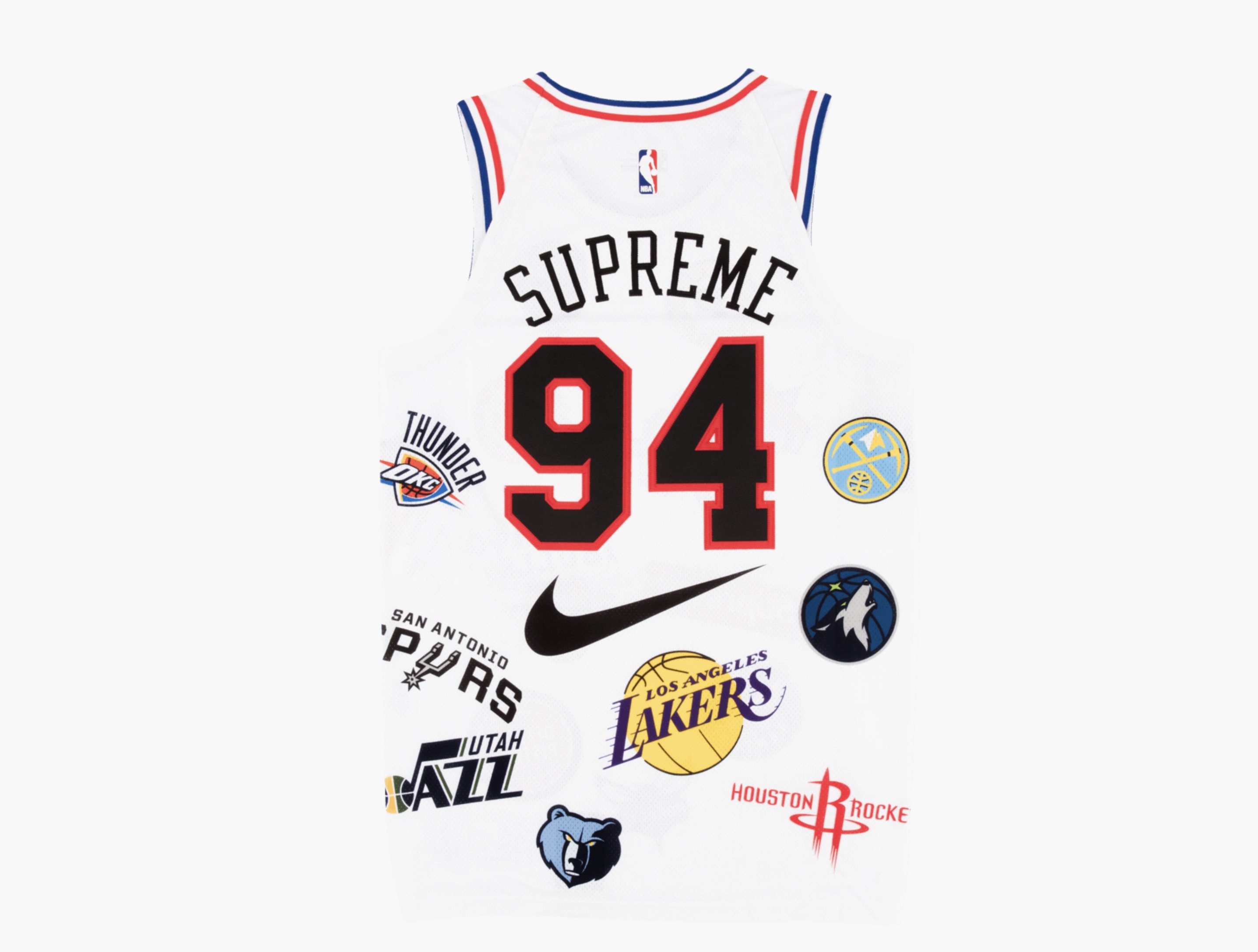 18SS /Supreme × Nike NBA Teams Authentic Jersey ナイキ