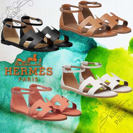 フラット HERMES(エルメス) サンダル・ミュール(レディース