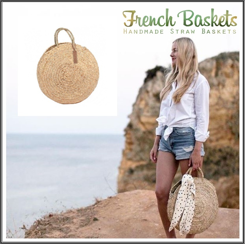 French Baskets★Round Straw Basket 丸かごバッグ