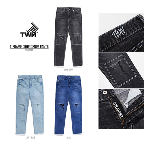TWN正規品★20SS★全3色★T-Frameクロップデニムパンツ★UNISEX