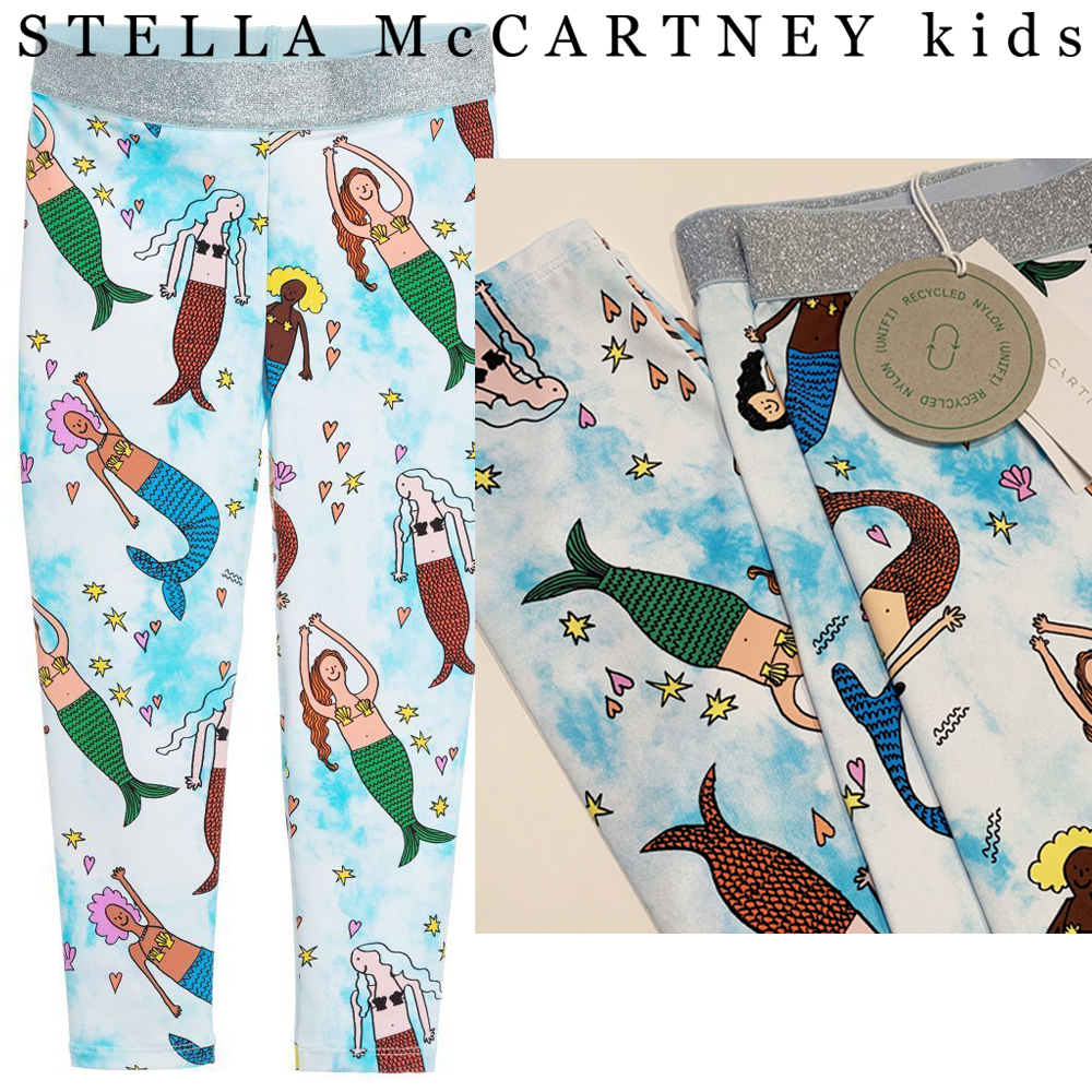 直営店に限定 McCartney Stella kids 大人もOK レギンス マーメイド ブルー キッズ用ボトムス 直営店に限定 McCartney Stella kids 大人もOK レギンス マーメイド ブルー キッズ用ボトムス