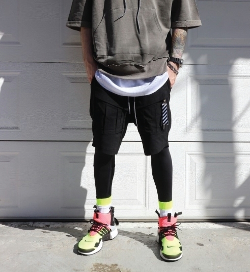 ★BTS着用★LAUL★LINEN CARGO HALF PANTS_BLACK
