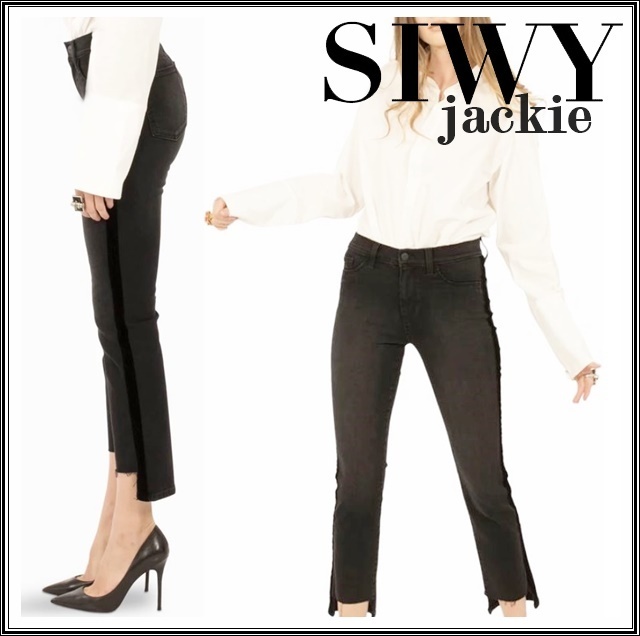 Siwy★Jackie High Waist Straight Jeansカットオフ デニム