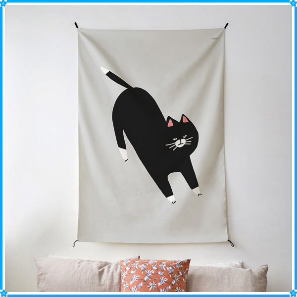 【abundance】猫のイラスト ファブリックポスター(XL)_150X103cm