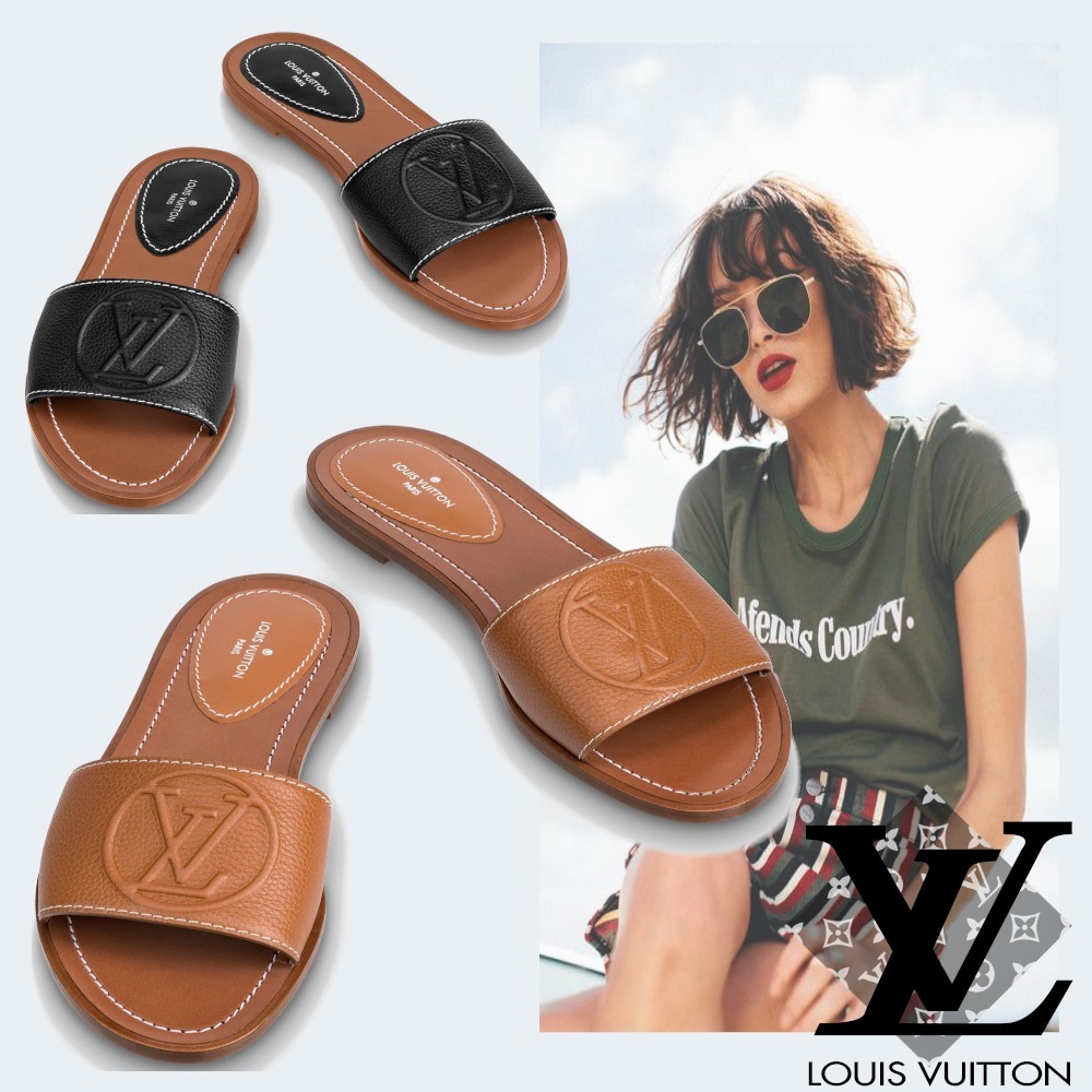 【正規品直輸入】 上品シンプル【Louis IT Vuitton】20SS!フラットミュール☆LOCK サンダル・ミュール 【正規品直輸入】 上品シンプル【Louis IT Vuitton】20SS!フラットミュール☆LOCK サンダル・ミュール