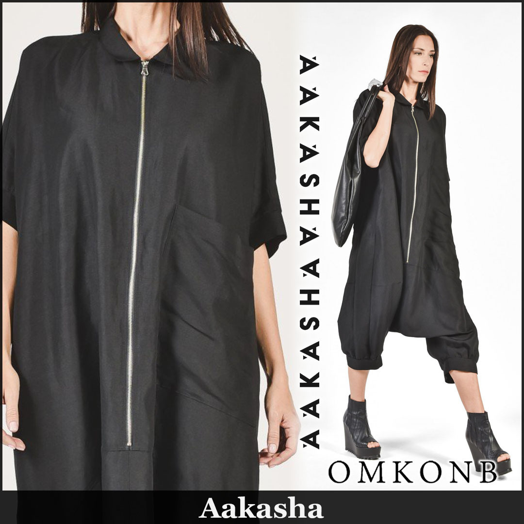 【国内発送・関税込】Aakasha ルーズリネンマキシジャンプスーツ
