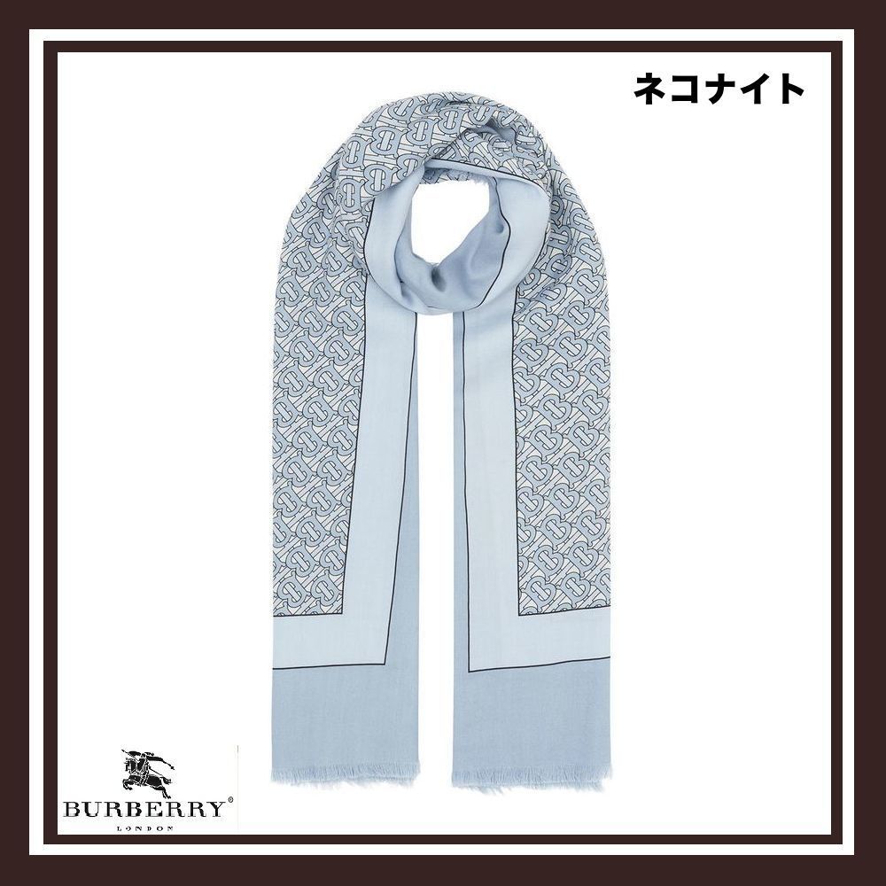 【直営店買付】★Burberry★カシミア モノグラム スカーフ