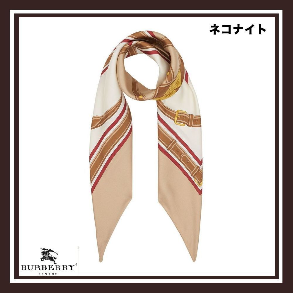 バーバリー BURBERRY シルク スカーフ （ARCHIVE BEIGE） -waja