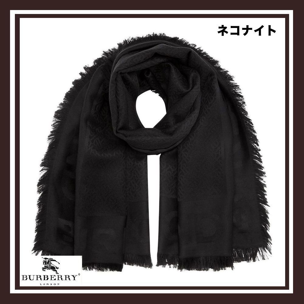 【直営店買付】★Burberry★モノグラムジャカード スカーフ