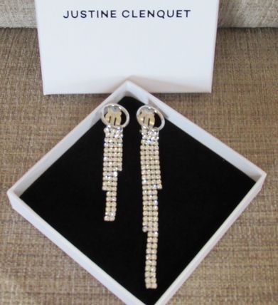 Justine Clenquet Earrings Chain Brass Asymmetry Earrings