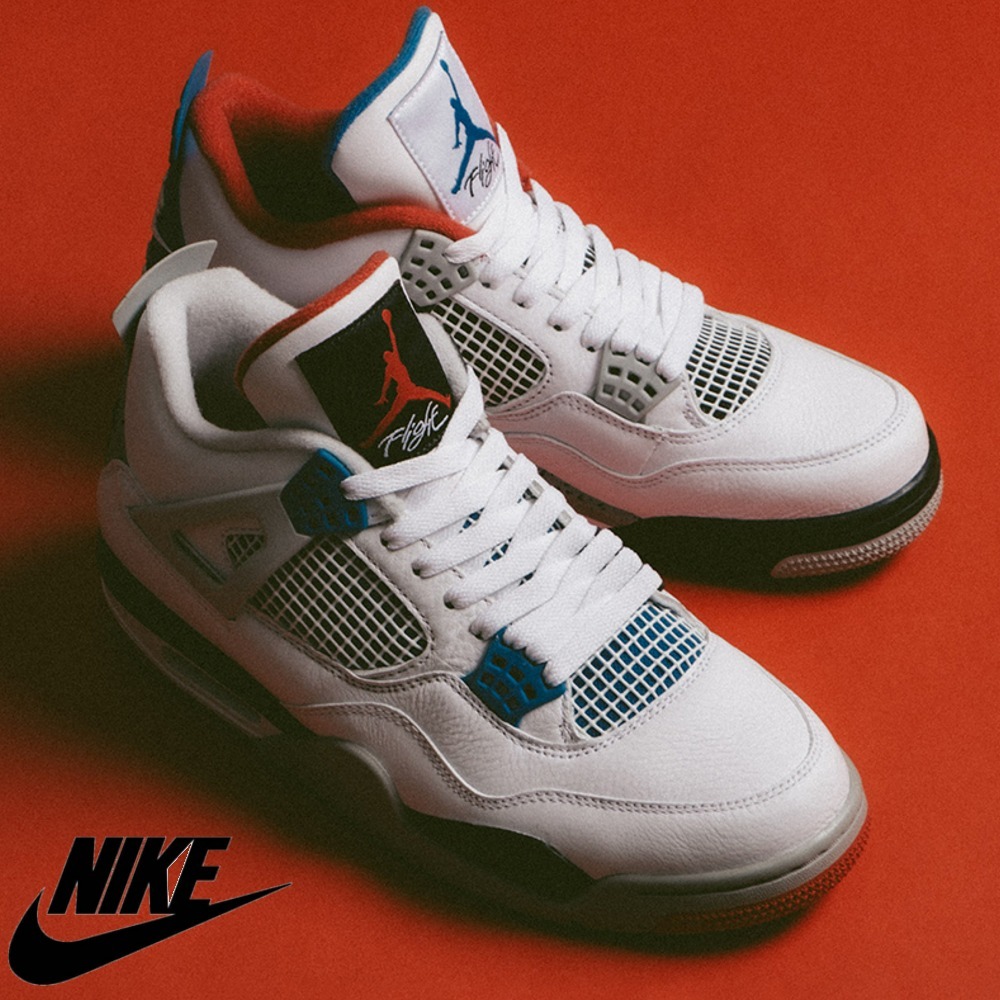 【NIKE】ウィメンズ エア ジョーダン 4 レトロ☆レッド×ブルー