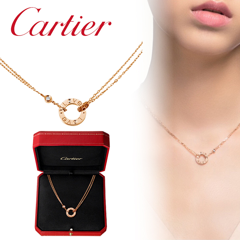 CARTIER LOVE NECKLACE, 2 DIAMONDS