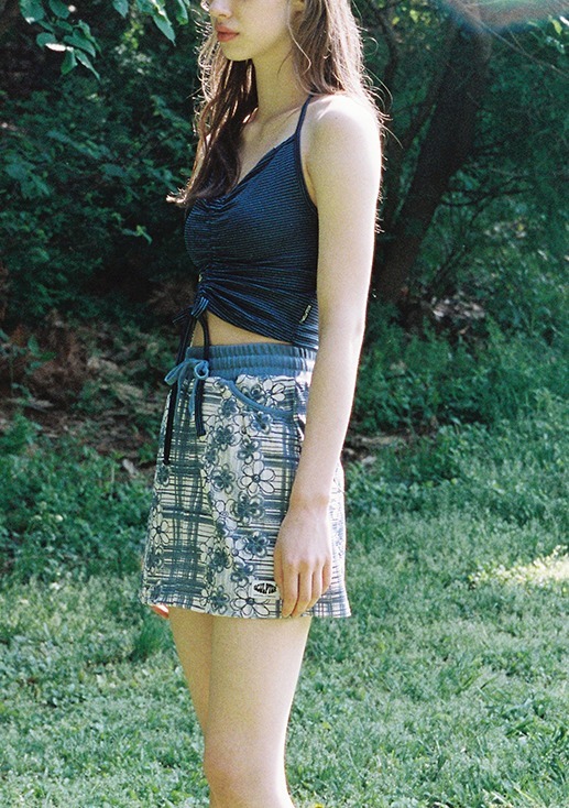 SCULPTOR キャミソール ☆韓国の人気☆SCULPTOR☆STRIPE STRING HALTER TOP☆(4)