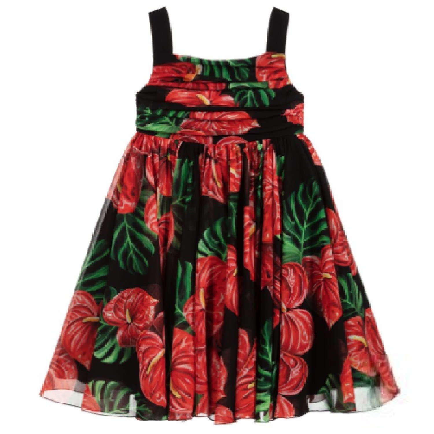 Dolce Gabbana 子供用フォーマル・セレモニーウェア Dolce Gabbana ★ Red Black シルクシフォンドレス ★3-6Y(5)