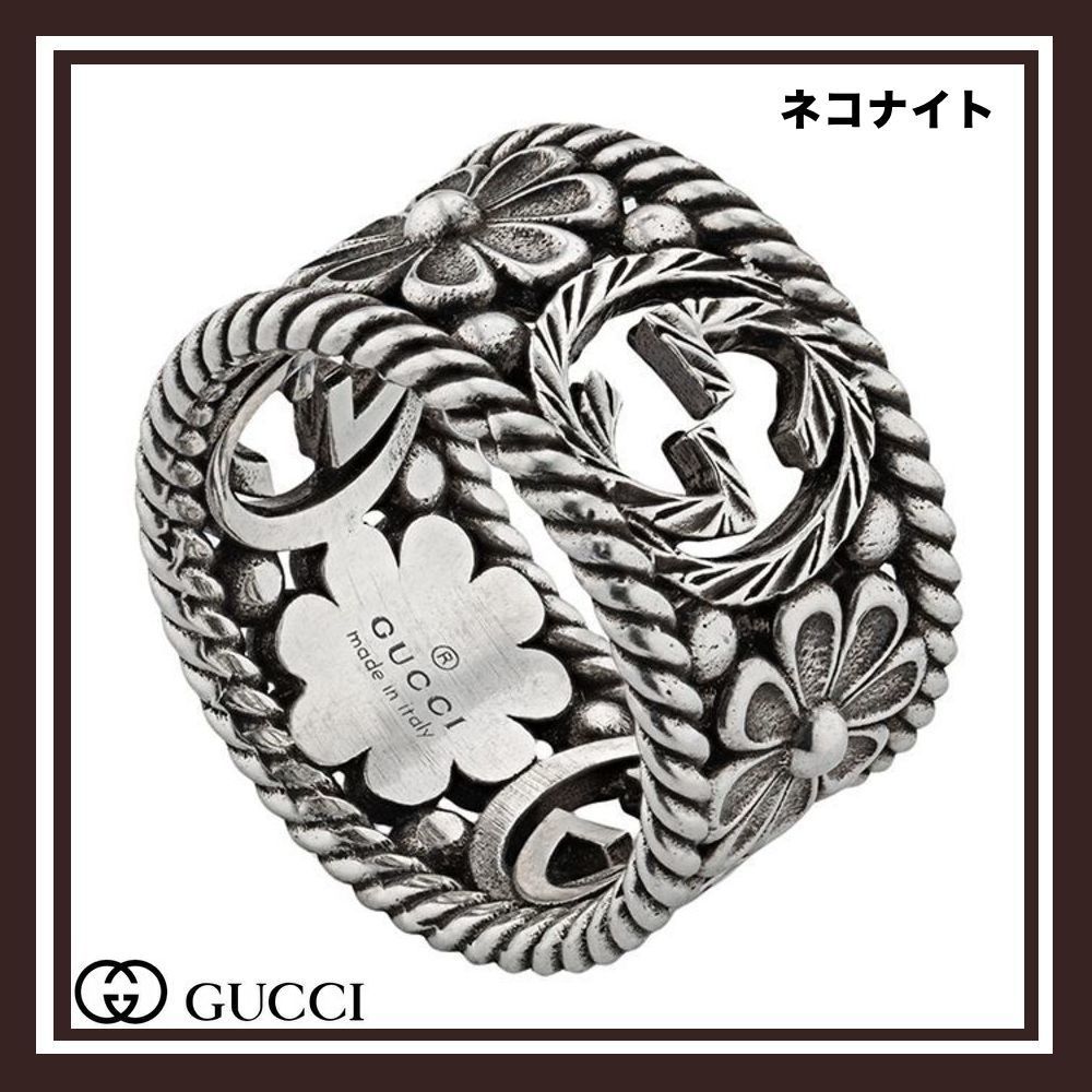 【直営店買付】★GUCCI★インターロッキングG シルバーリング