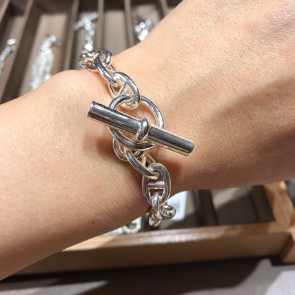 HERMES Bracelets Unisex Silver Bracelets