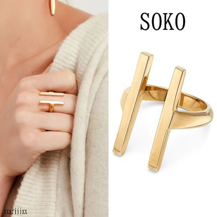 SOKO Rings Casual Style Brass Elegant Style Rings