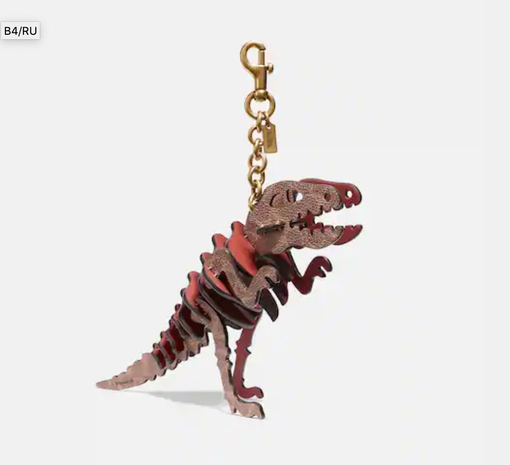 Coach 2020-21FW Medium Rexy Bag Charm In Signature Canvas (75530)